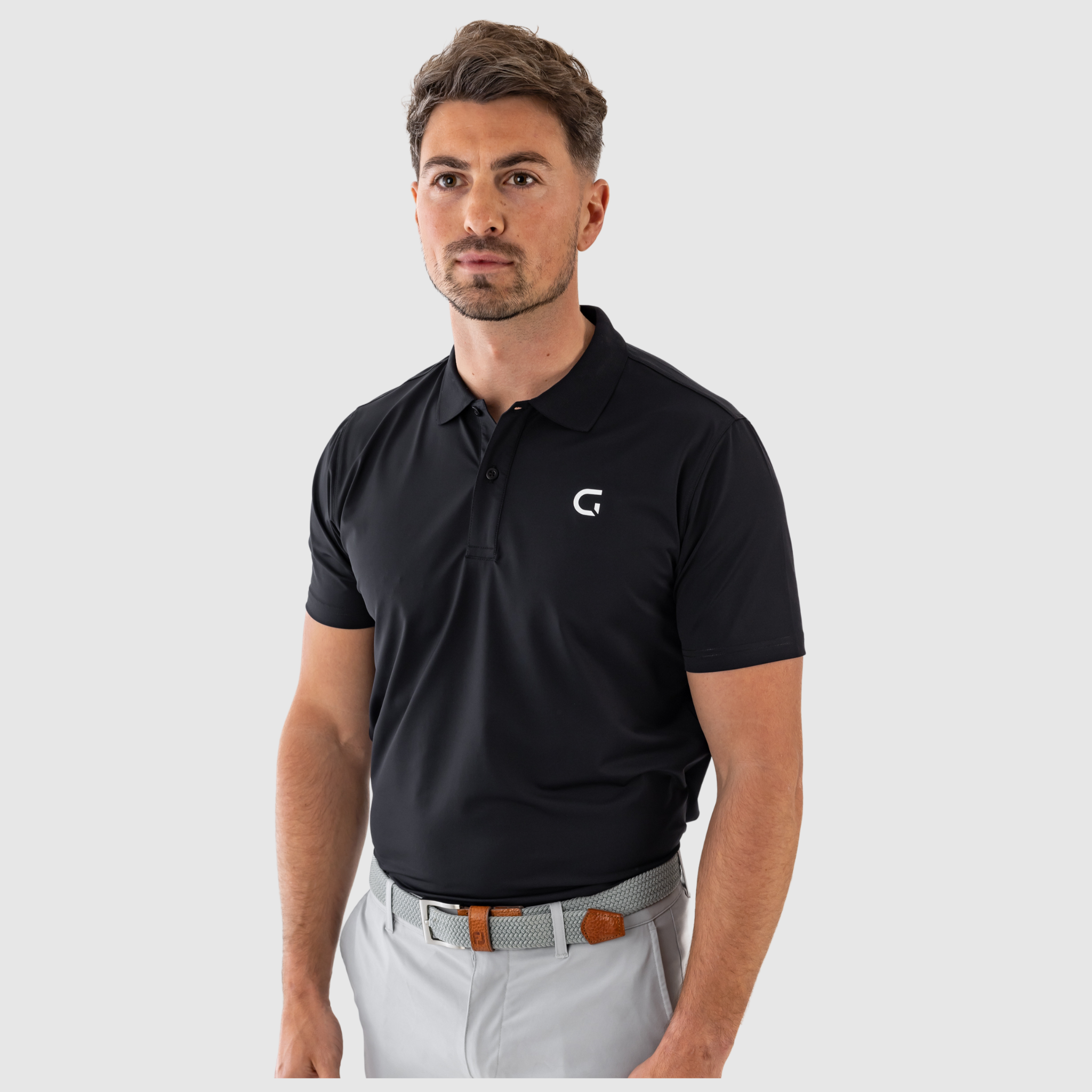 Block Polo Shirt - Black