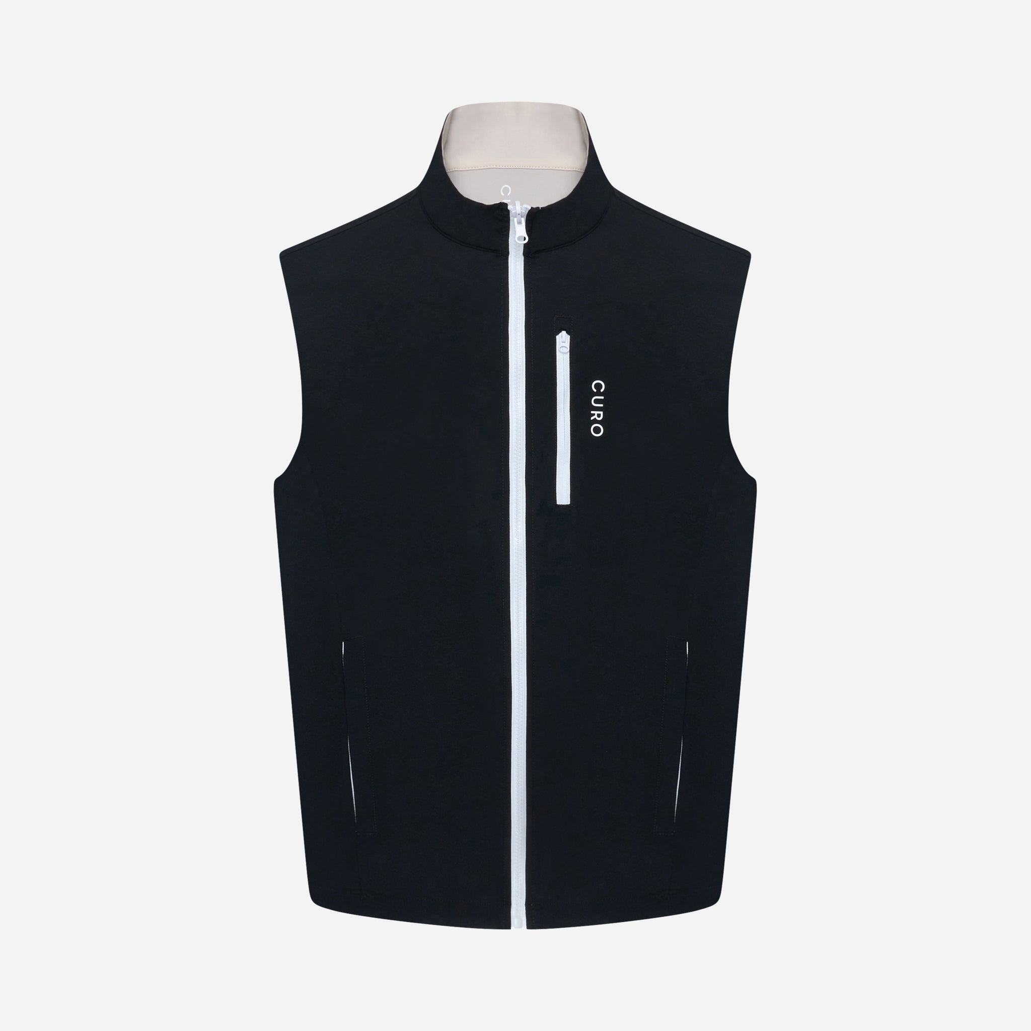 Revere Reversible Gilet (Black/Cream)