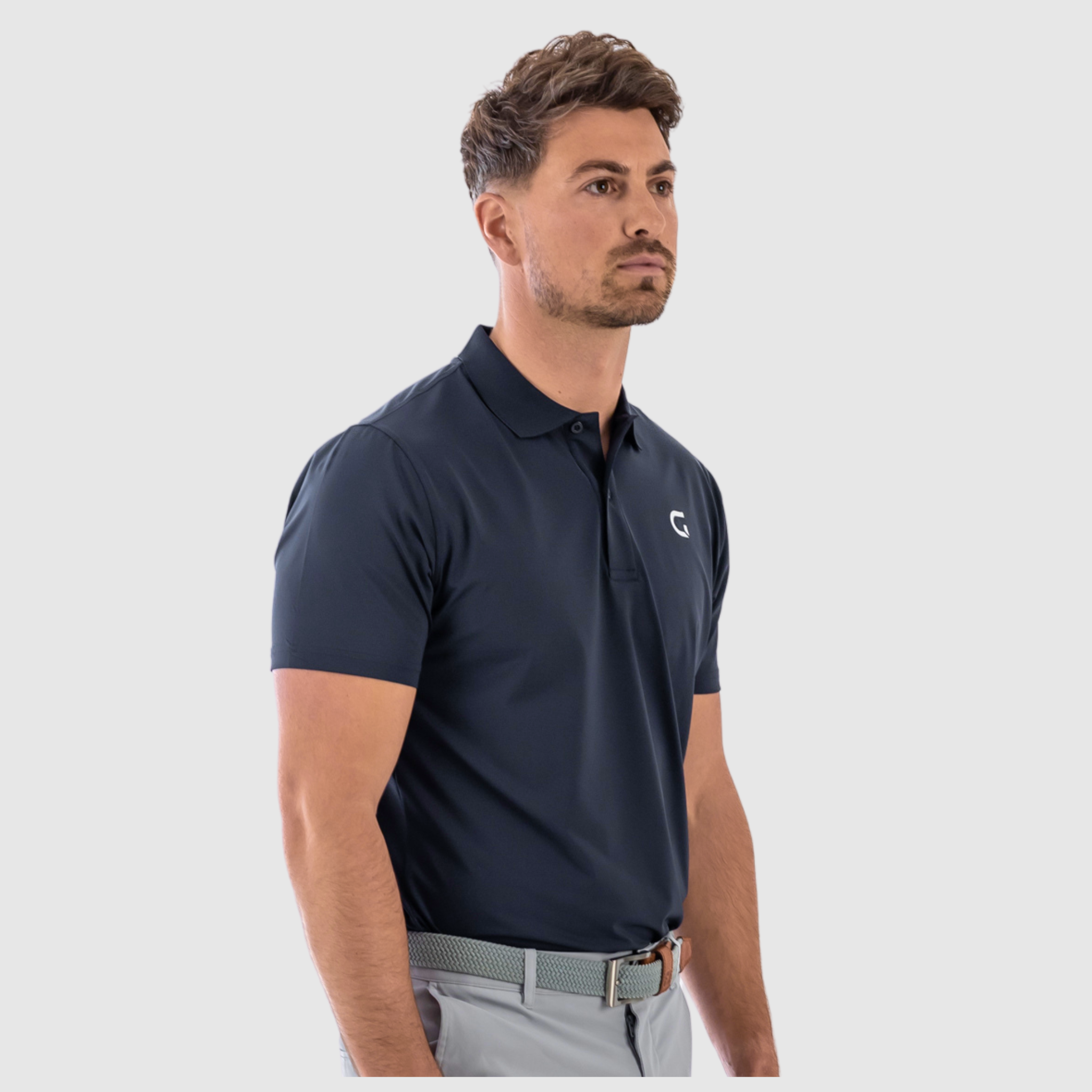Block Polo Shirt - Navy