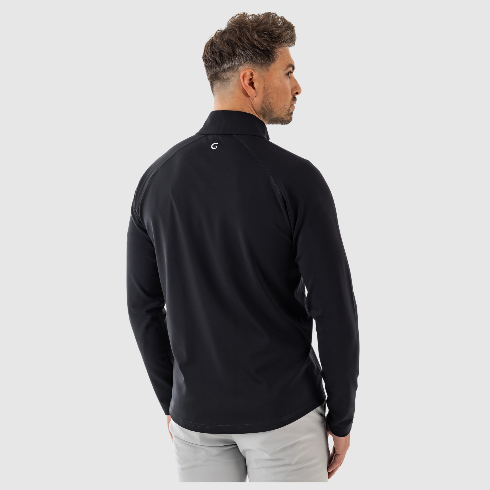 Block Quarter Zip - Black
