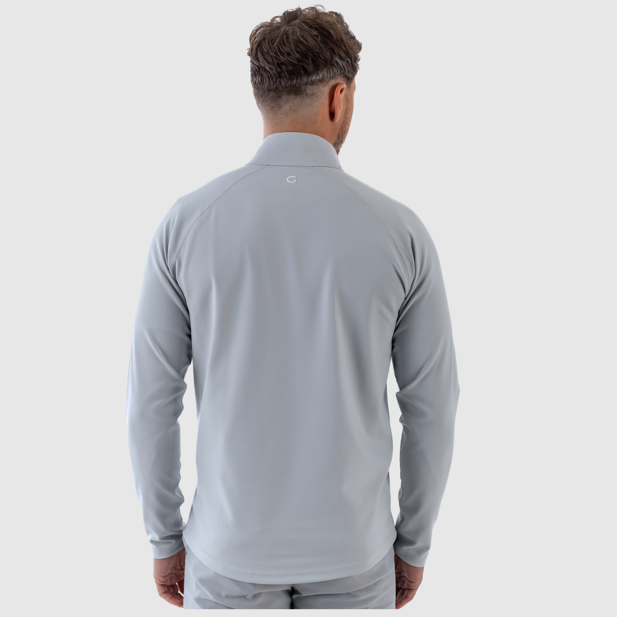 Block Quarter Zip - Grey