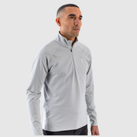 Block Quarter Zip - Grey