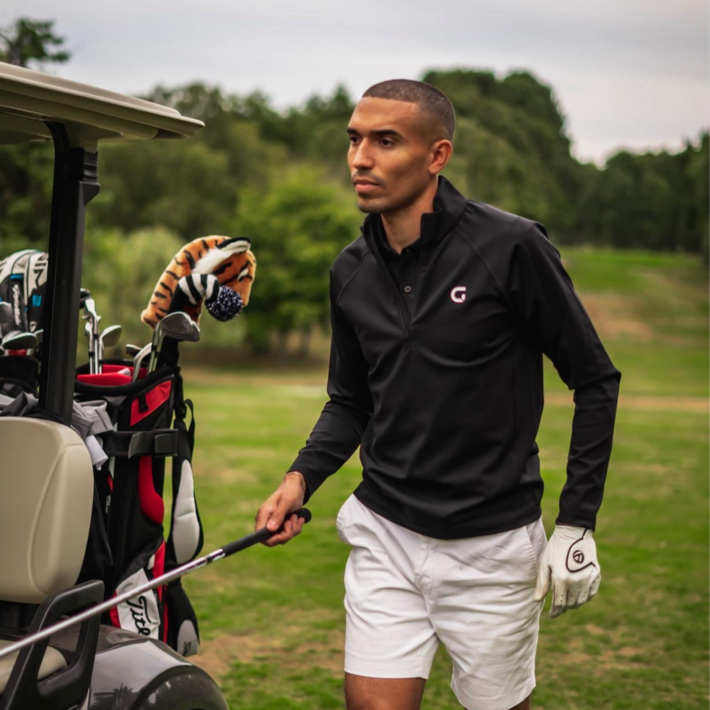Block Quarter Zip - Black