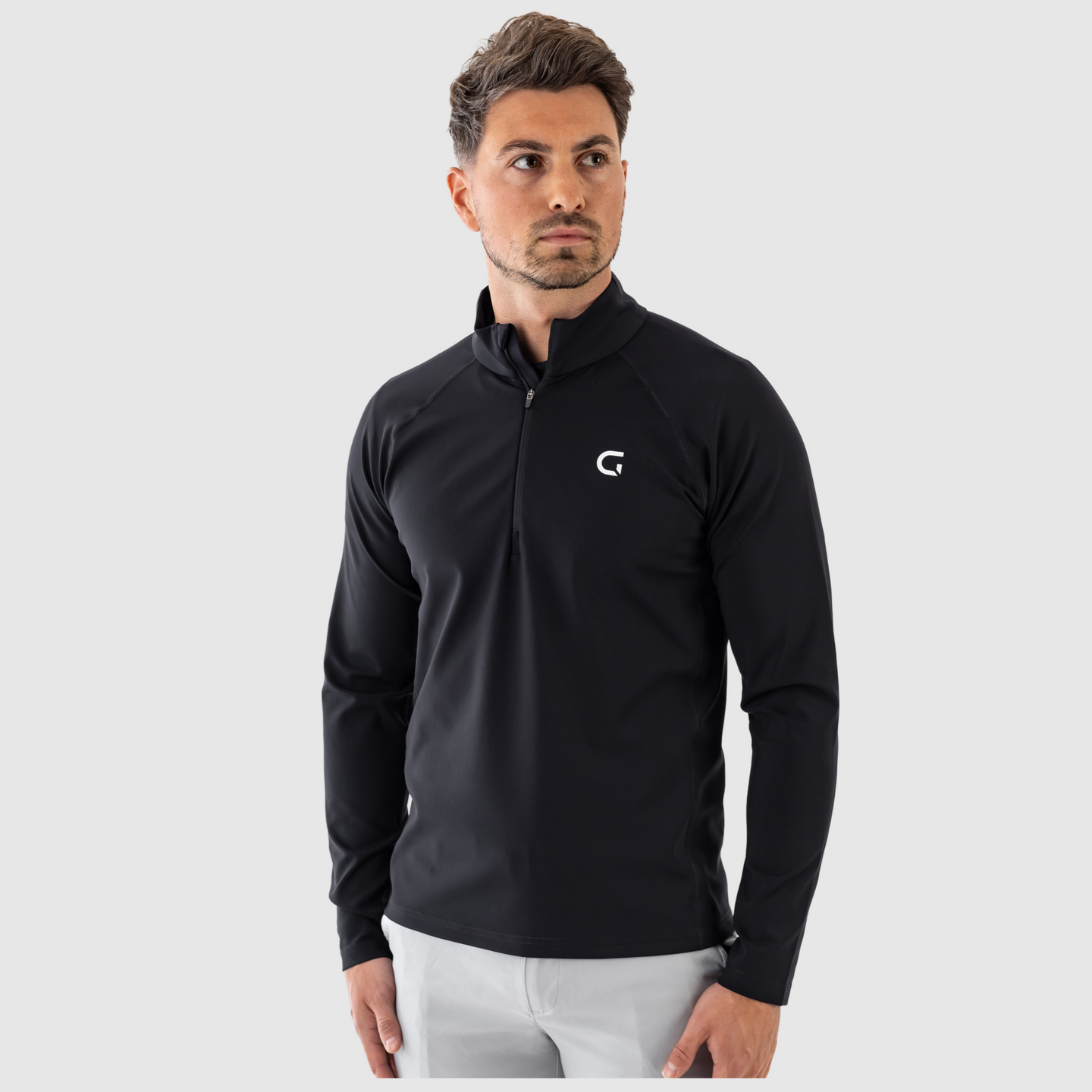 Block Quarter Zip - Black