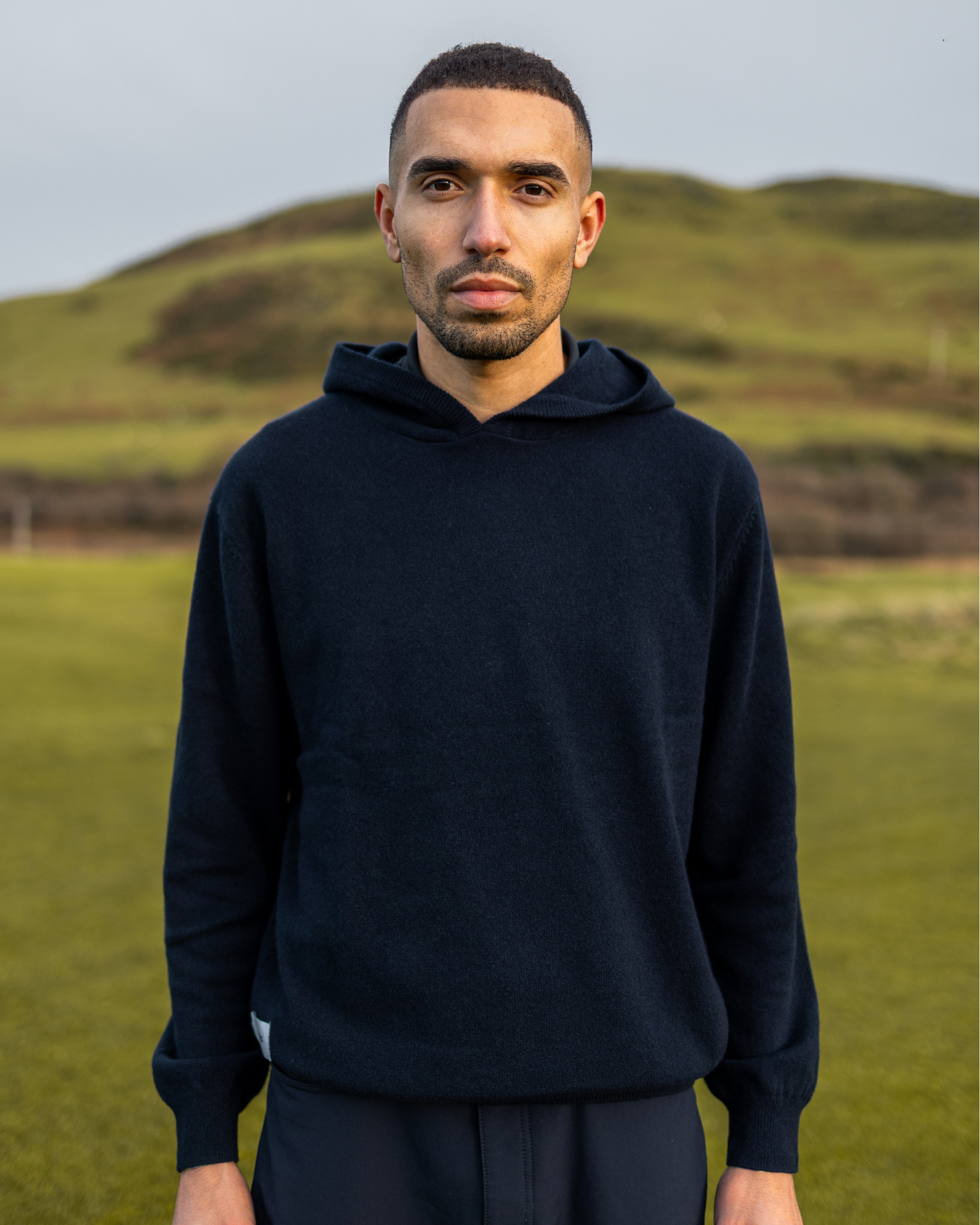 Men's Merino Golf Hoodie - Navy | Course to City | Curo Golf