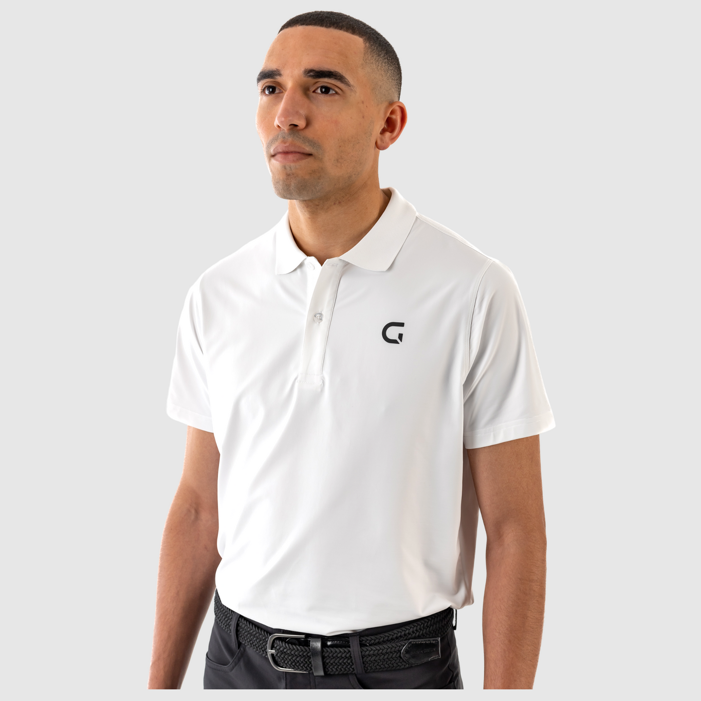Block Polo Shirt - White