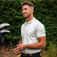 Men's "Block" Polo Shirt - Grey