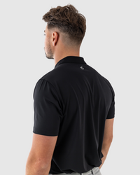 Block Polo Shirt in black, side view