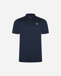 Block Polo Shirt in navy, flat lay