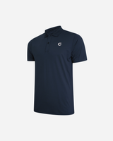 Block Polo Shirt in navy, flat lay