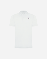Block Polo Shirt in white, flat lay