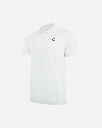 Block Polo Shirt in white, flat lay