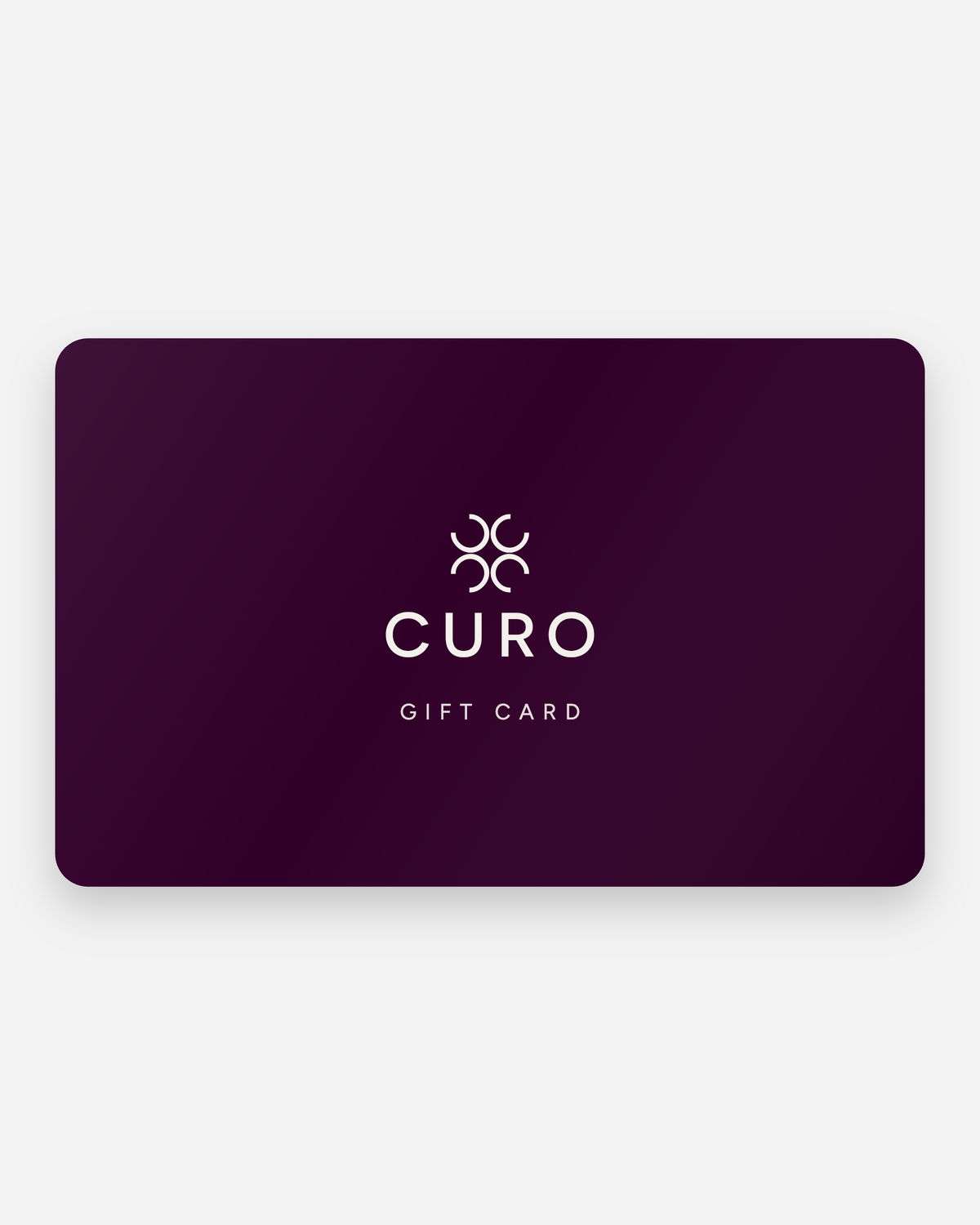 Curo Golf gift card, front