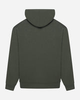 Merino Haven Hoodie in green, back view