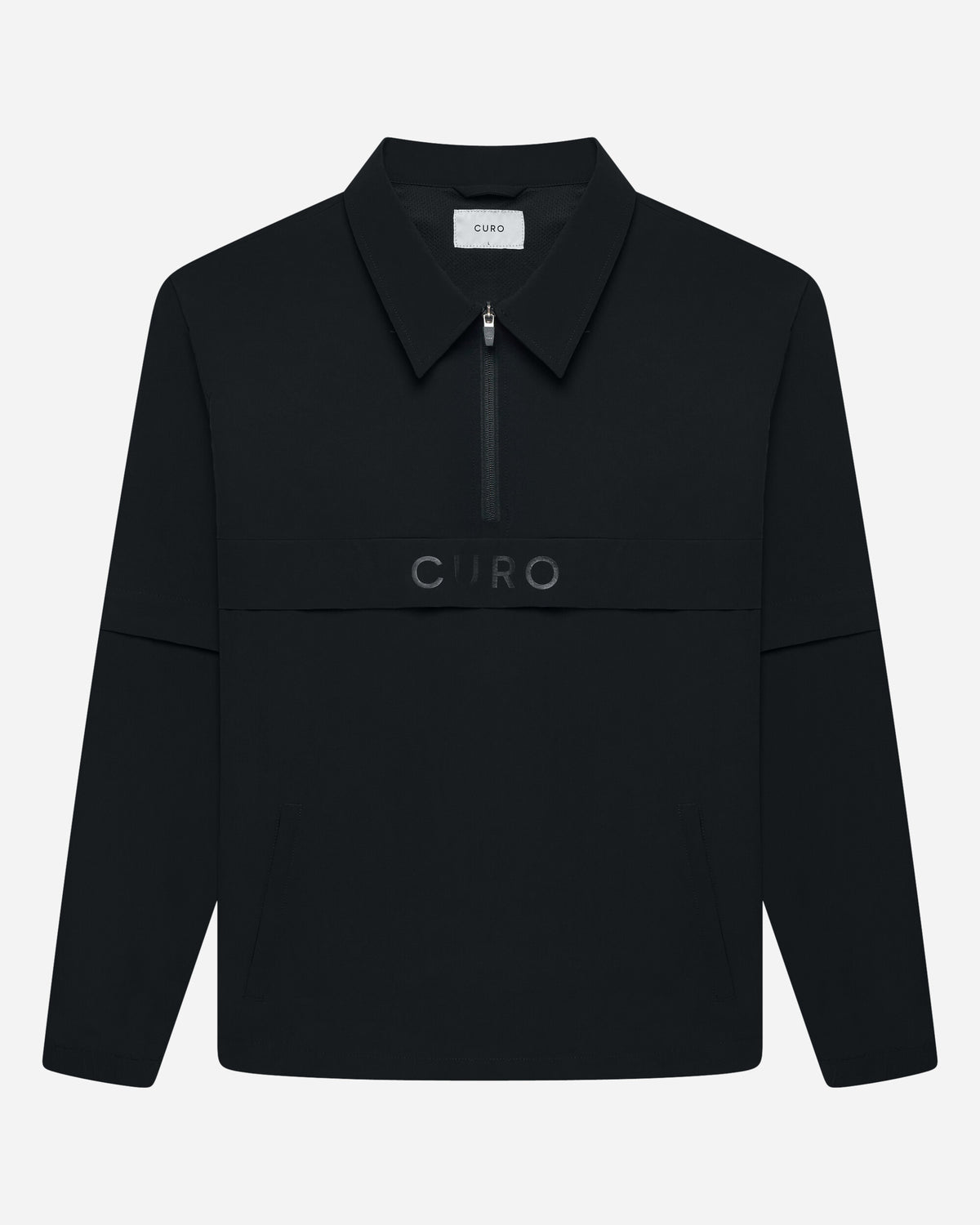 Cadence Windshirt in black, front view