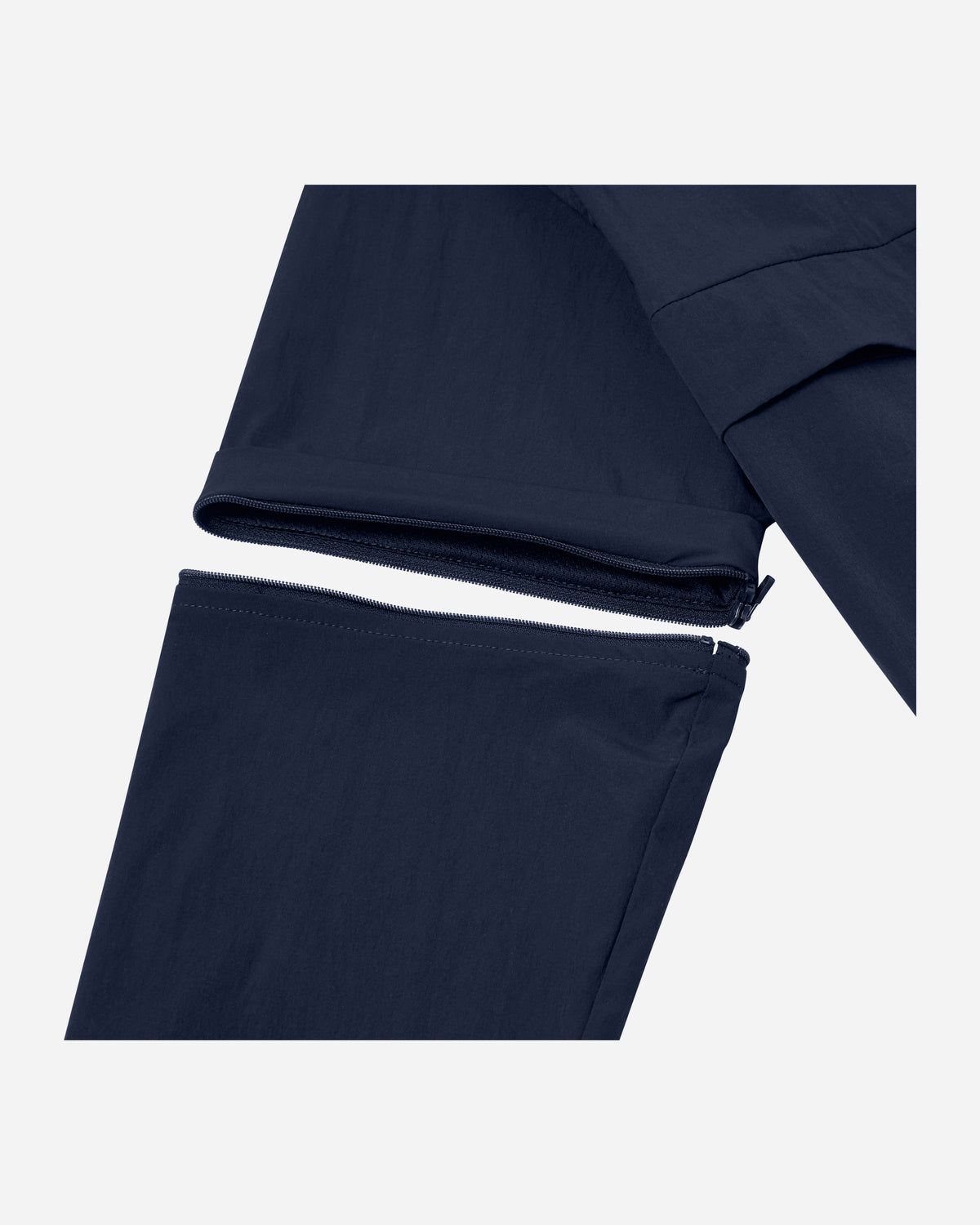 Cadence Windshirt zip-off sleeve detail in navy