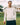 Merino Haven Hoodie in cream, worn at the golf club
