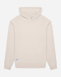 Merino Haven Hoodie in cream, front view