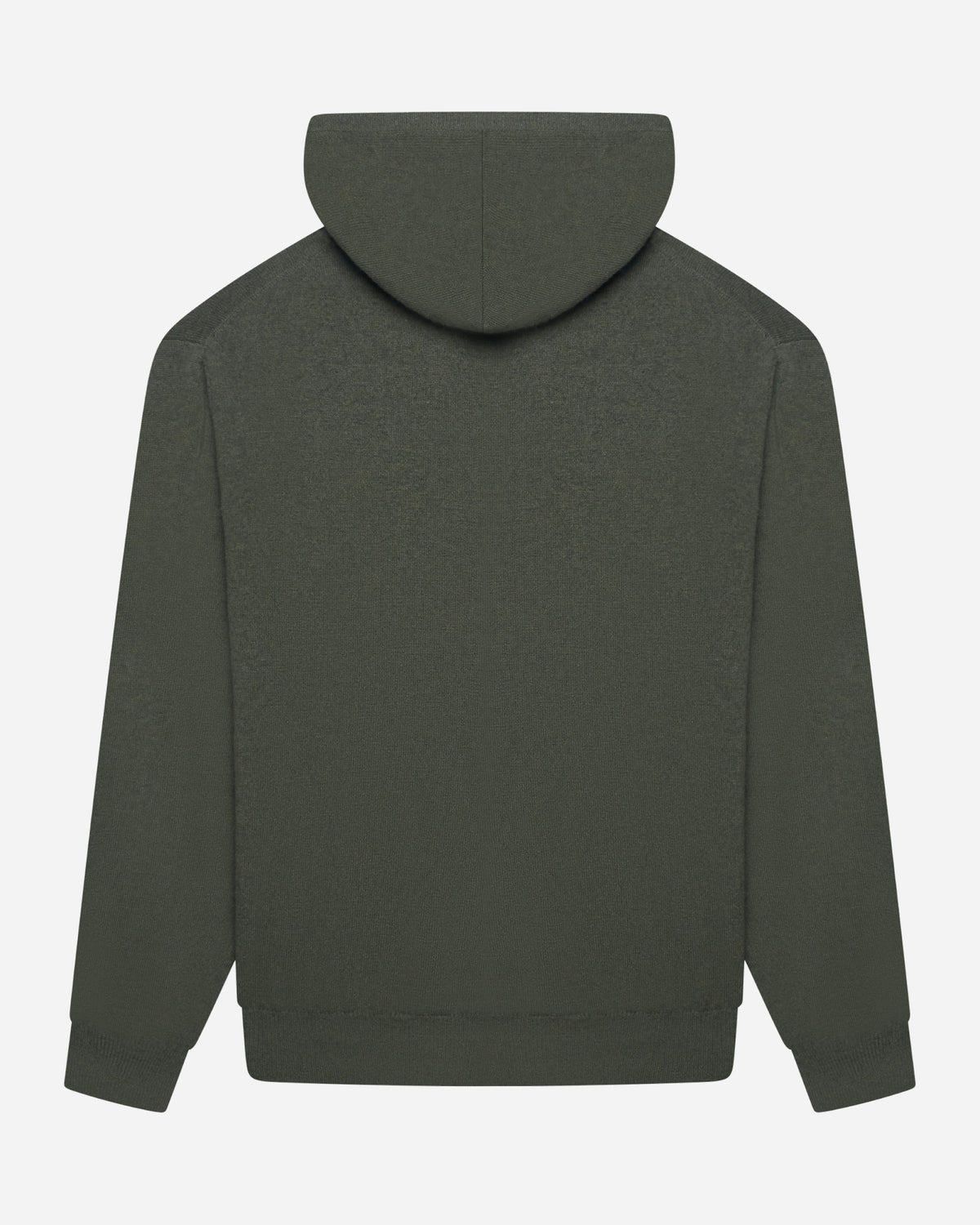 Merino Haven Hoodie in green, back view