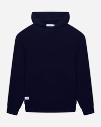 Merino Haven Hoodie in navy, front view