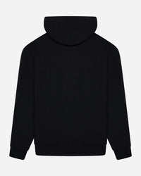 Merino Haven Hoodie in navy, back view