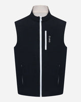 Revere Reversible Gilet, black side, front view