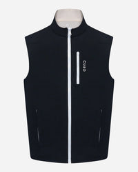 Revere Reversible Gilet, black side, front view