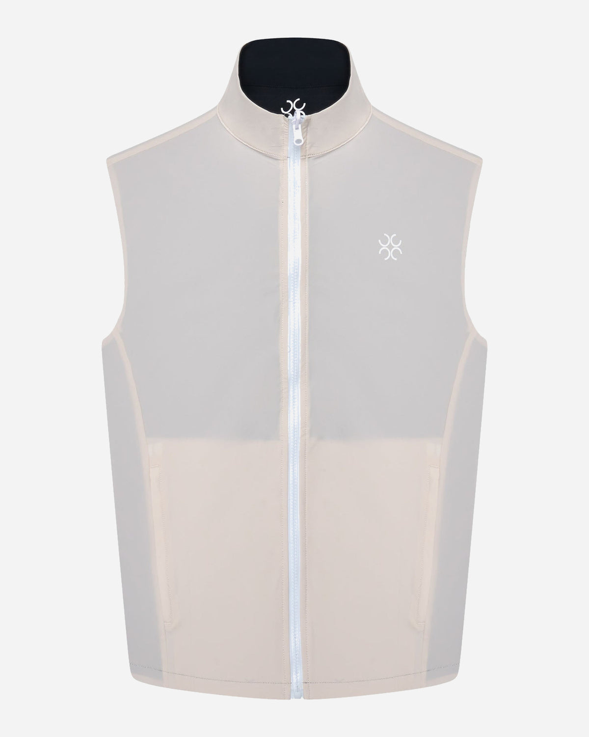 Revere Reversible Gilet, cream side, front view