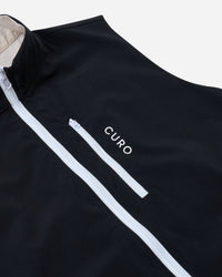 Revere Reversible Gilet collar, zip and branding detail in black